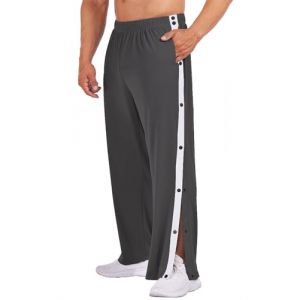 PINSPARK Pantalon de Jogging pour Homme Pantalon de Rééducation Ouverture Latérale avec Boutons-Pression Latéraux - Pantalon de Sport Postopératoire (Pinspark, neuf)