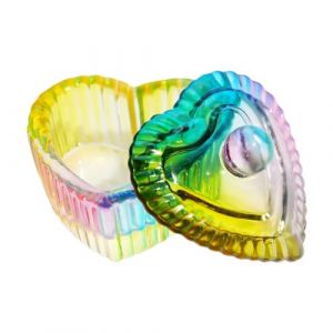 Ongles Verre Artificiel Bol &agrave; Dapp&eacute;e en Cristal Ongles Art Capsule avec Liquides &agrave; Ongles en Forme de C&oelig;ur Tasse Cristal Liquide Acrylique Poudre Poudre d'Ongles en Forme de C&oelig;ur Tasse pour Salon (LINLINOK, neuf)