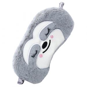 Homoyoyo Masque de Sommeil Cartoon Gris Singe Masque Yeux Doux et Confortable Occultant et Relaxant pour Nuit Voyage et D&eacute;tente (Alda Jin, neuf)