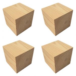 NANNAN3360 4 Rehausseurs de Lit Rehausseurs de Meubles en Bois Massif Supporte Jusqu'à 500 kg Pieds de Support de Canapé Élévateurs de Tables Carrées Appareil Augmenté (8 × 8 × 18cm) (qiaonanyihaodian, neuf)