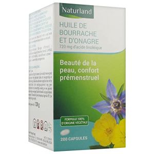 Naturland Huile de Bourrache et d'Onagre 200 Capsules (Cocooncenter, neuf)