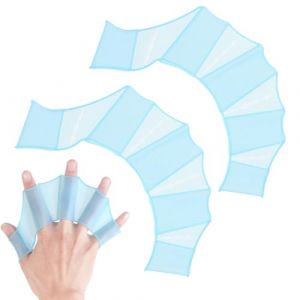 LuLiyLdJ Gants de Natation, Palmes D'entraînement de Natation, Gants D'entraînement de Natation, Gants Palmés Doigts de Natation Palmes de Plongée Palmes de Natation Pagaie à la Main (L), 1 Paire (LuLyL, neuf)