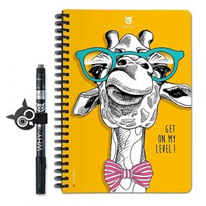 Whynote Bloc Note A5 Votre Tableau Blanc et Son Stylo effa&ccedil;able dans Un carnet de Notes &agrave; emmener avec soi - Un cahier effacable &agrave; l&rsquo;Infini [cahier Spirale,cahier de Dessin] (WhyNote Officiel, neuf)