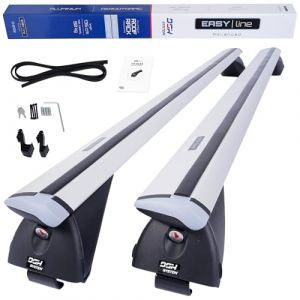 Dgh System Barres de Toit Easy Line Advanced 135 cm Compatible avec Lexus NX I SUV 2015-2021 avec Barres longitudinales fermées, verrouillable, 90 kg (DGHSystem, neuf)