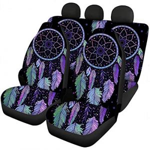 Belidome Housse de si&egrave;ge Tribal Dreamcatcher pour femmes, protection en tissu extensible, accessoires de voiture (belidomeEUR, neuf)
