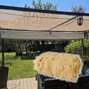 UUDQCD Filet De Camouflage Sable, Toile Ombrage Exterieur 1.5x4, Voile D'ombrage Rectangulaire (youyoudou, neuf)