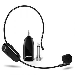 SOAIY Microphone sans Fil UHF &agrave; Transmission Stable de 50m,Micro Casque Rechargeable &agrave; Bonne Autonomie de 6h,2 en 1 Micro Serre T&ecirc;te/&agrave; Main pour Conf&eacute;rence,S&eacute;ance,Enseignement,Guide Tourisme (ZCHZ EU, neuf)