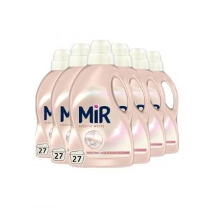 Mir - Lot de 6 lessives liquides - Blanc - Main & Machine - Raviveur - Formule Unique 3en1-162 Lavages - Megapack (PENNGUIN-FR, neuf)