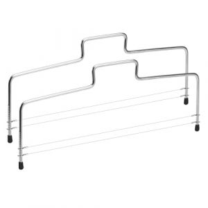 Diffaxy Trancheuse &agrave; g&acirc;teau 2 pi&egrave;ces, fil de coupe double couche, trancheuse &agrave; g&acirc;teau professionnelle en acier inoxydable, 32 cm, fil de scie &agrave; g&acirc;teau r&eacute;glable en hauteur pour des couches uniformes (LIWA FENG, neuf)