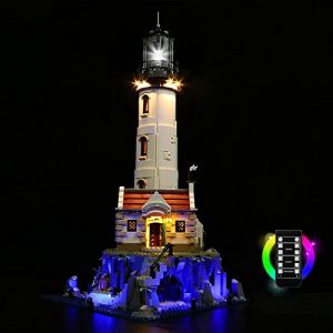 Kit d'éclairage LED pour Phare motorisé Lego, kit d'éclairage de décoration télécommandé pour Lego 21335 Building Block Creative Toy Light (Pas de modèle Lego) Version télécommandée (BrickBling Lighting, neuf)