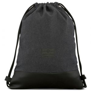 Johnny Urban Sac à Dos Cordon Coton Anthracite/Noir - Luke - Sac de Gym avec Poche pour Homme et Femme - Sac à Cordonnet Premium à partir de Toile de Coton et Cuir Végétalien (Ecom-Brands, neuf)