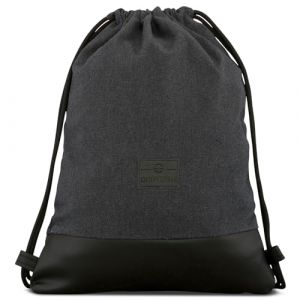 Johnny Urban Sac à Dos Cordon Coton Anthracite/Noir Sac de Gym avec Poche pour Homme et Femme - Sac à Cordonnet Premium à partir de Toile de Coton et Cuir Végétalien (Ecom-Brands, neuf)