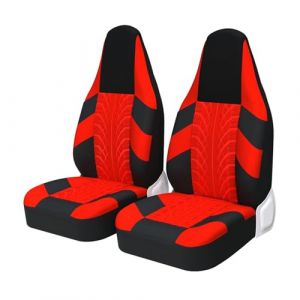 VBVGMZAS Housse Siege Voiture Paire Housses si&egrave;ge Avant Sport universelles Plupart Voitures Protection si&egrave;ge baquet pour Citroen C1 Si&egrave;ge Voiture(2pcs Red) (There's a bright future for everyone, neuf)