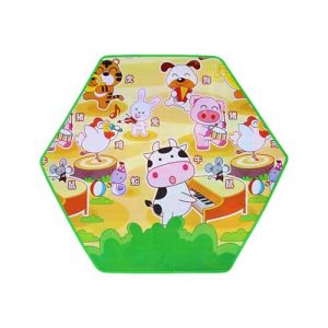 Tapis De Parc Hexagonal Bébé, Imperméable Antidérapant, Tapis D'éveil Et Jeux, Pliable Doux, Apprentissage Alphabet Et Animaux, Adapté Chambre D'enfant, Salle De Jeux Sécurisée (Tieldern, neuf)