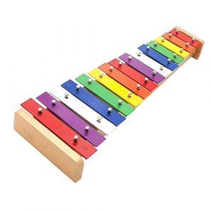 Cocoarm Instruments de Musique en Bois Xylophone 15 Notes, Piano color&eacute; pour Enfants avec Baguettes de Batterie, Jouet Musical &eacute;ducatif pour les Tout-petits, Apprentissage Pr&eacute;scolaire (Aceyee, neuf)