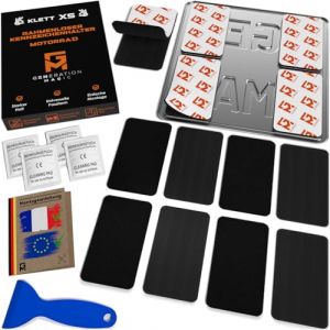 GENMAG® 1x Support de Plaque Moto Cyclo Scooter sans Cadre [Extra Fort & Universel] Support de Plaque Immatriculation Moto | Support Plaque Moto | Résistant aux Intempéries | Adhésif Invisible (GENMAG Ing.-Büro, neuf)
