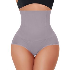 YARRCO Culotte Gainante Femme Ventre Plat Invisible Culottes Sculptantes Femme Taille Haute Gaine Amincissante Shapewear Minceur Panty Gainant sans Couture (#2 Gris Violet-Medium Control,XL) (YARRCO, neuf)