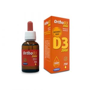 Orthonat - D3 2000 UI - Complément Alimentaire Immunité et Structure Osseuse - 50 g de Vitamine D3 par Goutte - 750 Gouttes. (Le Comptoir Santé, neuf)