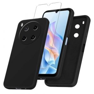 JDXHFF Coque Compatible avec ZTE Blade V70 Max (6.9") et 1 Pi&egrave;ces Verre tremp&eacute; &eacute;cran Film Protecteur - Noir Souple Silicone &Eacute;tui Bumper Housse TPU Case Cover Black (MBJOY, neuf)