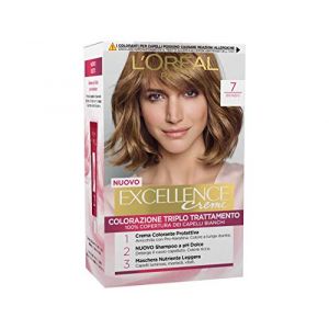 L’Oréal, lot de 3 L’Oréal Excellence Crème 7, blond cendré, teinture pour cheveux coloration (AR First Aid, neuf)