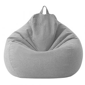 Housse de Sac de Haricots - Housse de Coton et Lin 100x120cm - Housse de canap&eacute; pour Sac de Haricots &agrave; glissi&egrave;re sans Remplissage (qitebaihuo, neuf)