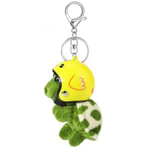 MWOOT Mignon Porte clés Peluche douce Tortue Pendentif Porte clés Personnalisé Voiture Porte clés Sac à dos Sac à main Charmes Cadeau pour femmes et filles, Vert et Jaune (Sopdy-eu, neuf)