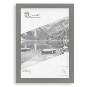 Clamaro 'COLLAGE' cadre photo 60x120 fabriqué à la main sur mesure | Gris acier | Cadre moderne en MDF, avec verre acrylique, fond et suspension (Clamaro, neuf)