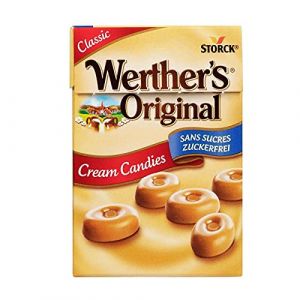 Werther's Original - Le Classique sans Sucres 42g - Bonbons tendres au goût caramel pour une pause gourmande sans culpabilité - Le Lot De 4 (J&S France, neuf)