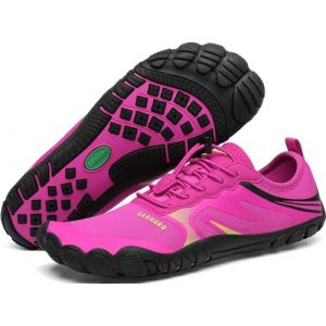 SAGUARO Chaussures Aquatiques Femme Séchage Rapide Chaussure de Plage Antidérapante Chaussure d'eau Chausson pour Sport Aquatique Baignade Surf Kayak, Rose Foncé GR.40 (Baostyleshop, neuf)