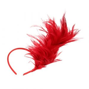 MAGICLULU Bandeau en bandeau mariage bandeau plume coiffure mariage crochet mural marguerite décoration photo fascinateur pour femme fascinateurs de cheveux pour femmes la plume rouge (Rianley, neuf)