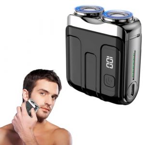 Colexy Mini rasoir électrique portable, 2025, étanche IPX7, multifonction, pour homme, nettoyage en profondeur, rasoir à capsule (Noir) (beadshuan, neuf)