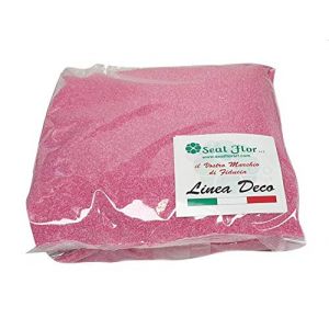 Seat Flor SRL® Sable coloré pour décoration de vases 0,5 mm Sac de 1 kg env. (25 couleurs disponibles) (Fuchsia) (DECOMadeInItaly, neuf)