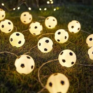Yidueace Guirlande Lumineuse En Forme De Ballon De Football - Guirlande Illuminée Ballon de Football | Lampe Décorative À 20 LED Étanche Pour Intérieur Extérieur Mariage Plage Jardin Noël (Clothing Appearance, neuf)