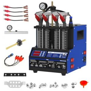 MOTOCOCHE V308 Nettoyeur et testeur d'injecteur &agrave; ultrasons 4 cylindres Nettoyant diesel essence avec fonction de chauffage Injecteur de carburant Machine de nettoyage &agrave; ultrasons Testeur d'injecteur (MOTOCOCHE DIRECT, neuf)