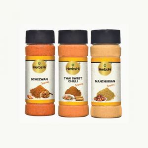 HerbsHi M&eacute;lange d'assaisonnement chinois en poudre de schezwan, poudre de piment sucr&eacute; tha&iuml;, masala de Mandchourie | Bouteilles pr&ecirc;tes &agrave; saupoudrer pour nouilles, p&acirc;tes Chowmein, sauces, pizzas, &oelig;ufs, (Good Win, neuf)