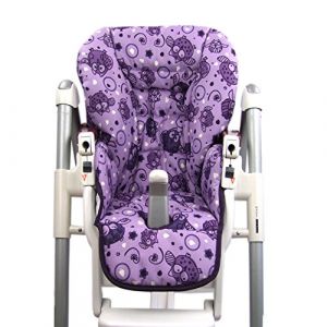 Housse de rechange pour coussin d'assise [Housse pour chaise haute] compatible avec Peg Perego Prima Pappa DINER (chouette $6) (Bambiniwelt24, neuf)
