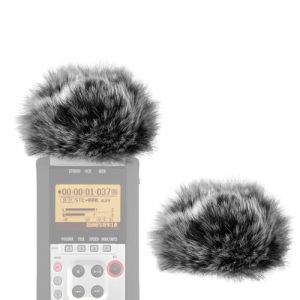Geekria For Creators Lot de 2 pare-brises en fourrure compatibles avec ZOOM H2n, H4n, H4n Pro Handy Recorder, micro DeadCat Wind Cover Muff, pare-brise, enregistreur num&eacute;rique portable (gris) (GeekriaDirectEU, neuf)