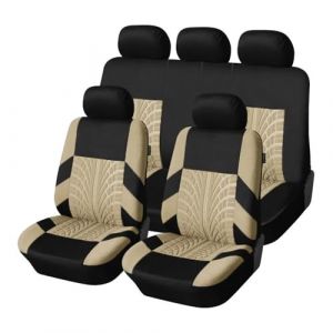 GUOLEIOO Housses de Si&egrave;ge de Voiture, pour Dacia Jogger 2022-2024 Quatre Saisons Nonslip Confortable Protection Couvre Sieges, Protecteurs de Si&egrave;ge Interieur,5 Seats (Beige) (suiyueheng, neuf)