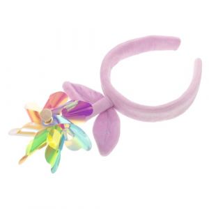 DEARMAMY Bandeau Moulin à Vent Coloré Groupe Cosplay Bandes De Cheveux Pour Femmes Faire La Fête Bandeaux Photomaton Coiffe De Fête Violet Peluche (Liiane, neuf)