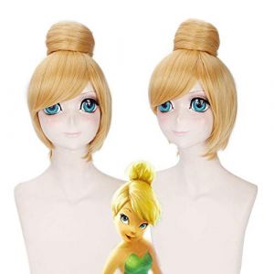 Perruque pour carnaval, vie nocturne, fête, déguisement, perruque Cos perruque Disney Princesse Merveilleuse fée Clochette Cos 386 (good stuff A, neuf)