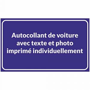 Kiwistar Autocollant pour Voiture - avec Texte et Photo personnalisés - Publicité pour Entreprise - Personnalisé pour Voiture, Camion de Voiture (Bleu, 40x30 cm) (Kiwistar, neuf)