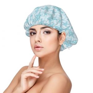 Bonnet en soie avec &eacute;toile de mer et &eacute;toile de mer pour homme et femme &ndash; Bonnet en satin r&eacute;glable pour dormir, bonnet doux et confortable pour dormir (BinTu-EU, neuf)