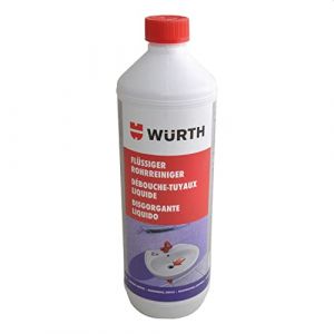 Würth Déboucheur de canalisations - Déboucheur liquide efficace contre les bouchons et les cheveux - Pour douche, salle de bain, baignoire, WC, lavabo, cuisine, siphon 1000 ml (ECI Tools, neuf)