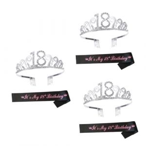 MAGICLULU 3 Séries 18 ceinture accessoire fete birthday queen faire la fête jouet marteau gonflable décoration peigne à cheveux couronne peigne à cheveux en cristal se réconcilier vêtements (PanYuan Electronic, neuf)