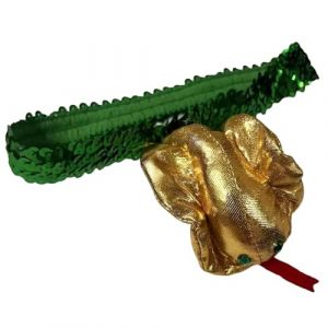 Watreketal Serre Tete,Serre-tête doré cool pour cosplay, couvre-chef à paillettes pour fille, serre-tête d'Halloween, serre-tête de serpent égyptien (Xuanlang Trading, neuf)
