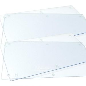 JOCCA - Lot de 4 couvre-plaques vitroc&eacute;ramiques/verre tremp&eacute;/protecteur de plaque de cuisine/protection vitroc&eacute;ramique/planche &agrave; d&eacute;couper/d&eacute;couper, serve, protection/r&eacute;sistant &agrave; la chaleur (4 (JOCCA, neuf)