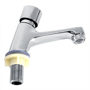 Robinets d'eau froide simples publics, robinet d'évier de lavabo de type poussoir, délai d'économie de temps de 4 à 6 secondes, robinet d'eau à fermeture automatique chromé pour la maison, la cuisine, (Enraek, neuf)