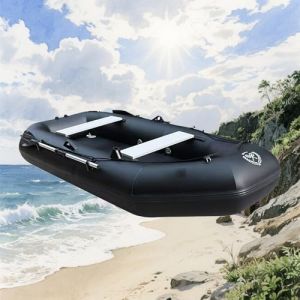 Pounjsd Bateau Pneumatique Plancher Latte Carbone - Bateau Gonflable Piscine 2,3 m - Annexe Gonflable pour 3,4 Personnes - Kayak de mer Gonflable - Bateau de P&ecirc;che en Caoutchouc (jianfei shop, neuf)