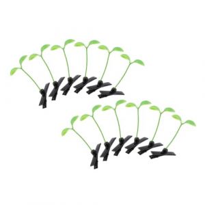 NAMOARLY Lot de 12 Pinces à Cheveux de Pousse de Soja Mignonnes et Colorées Accessoires en Plastique Polyvalentes pour pour Festivals et Événements (Mumuoo, neuf)