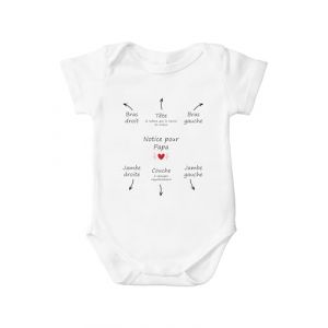 Kiribou Body Bébé Notice pour Papa – Cadeau Humour Naissance Papa Débutant (Kiribou shop, neuf)